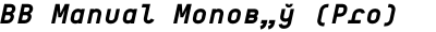 BB Manual Monoв„ў (Pro) Text Bold Italic